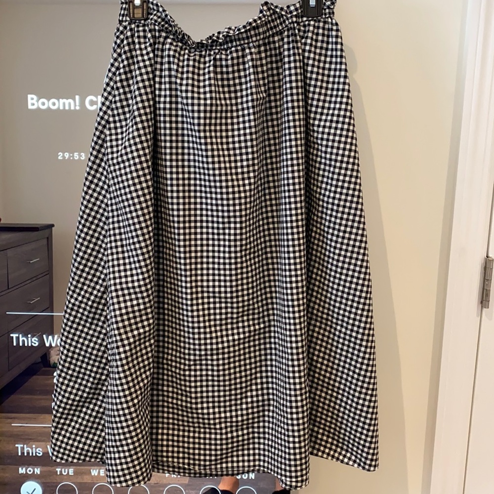 Kate spade gingham skirt in black and white